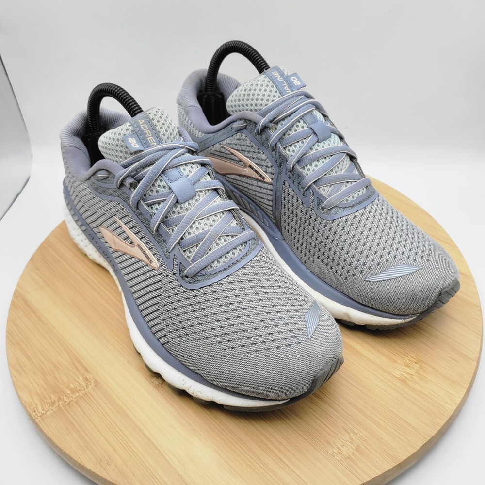 Brooks Adrenaline GTS 20 Womens Running Shoes Grey Rose Gold 1202961B073 Size 9